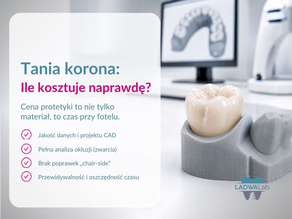 Ukryte koszty taniej protetyki. Ile tracisz na dopasowywaniu koron przy fotelu?