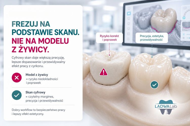 Korona z cyrkonu bez modelu 3D? Procedura model-free oszczędza czas