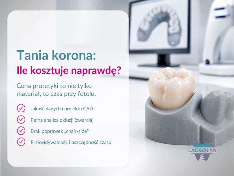 Ukryte koszty taniej protetyki. Ile tracisz na dopasowywaniu koron przy fotelu?